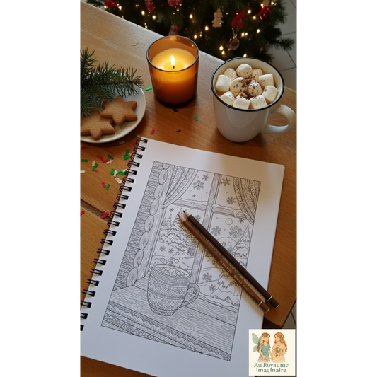 Cahier de Coloriage Hiver & Ambiance Cosy relié
