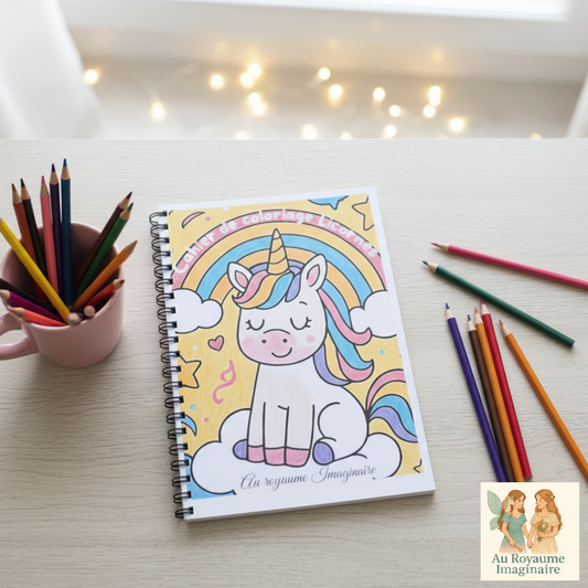 Cahier de Coloriage Licorne & Arc-en-ciel relié