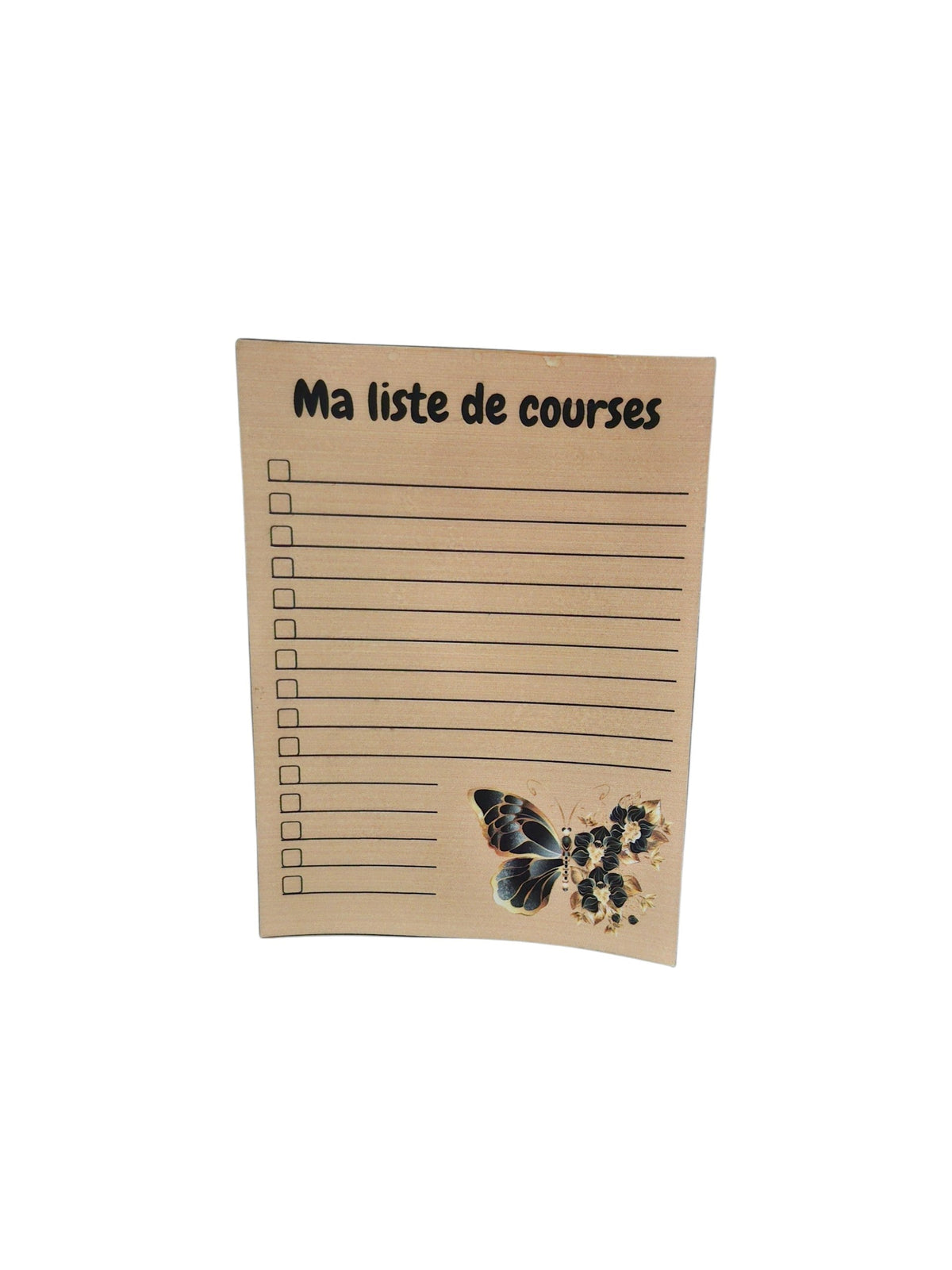 Bloc de papier – Ma liste de courses Papillon