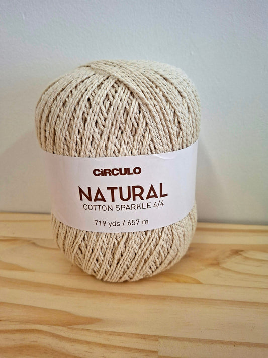 Natural Cotton Sparkle Argenté